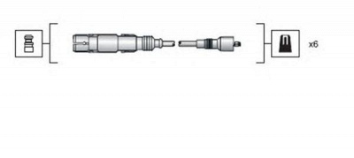 MAGNETI MARELLI 941318111043 -  Комплект проводов зажигания